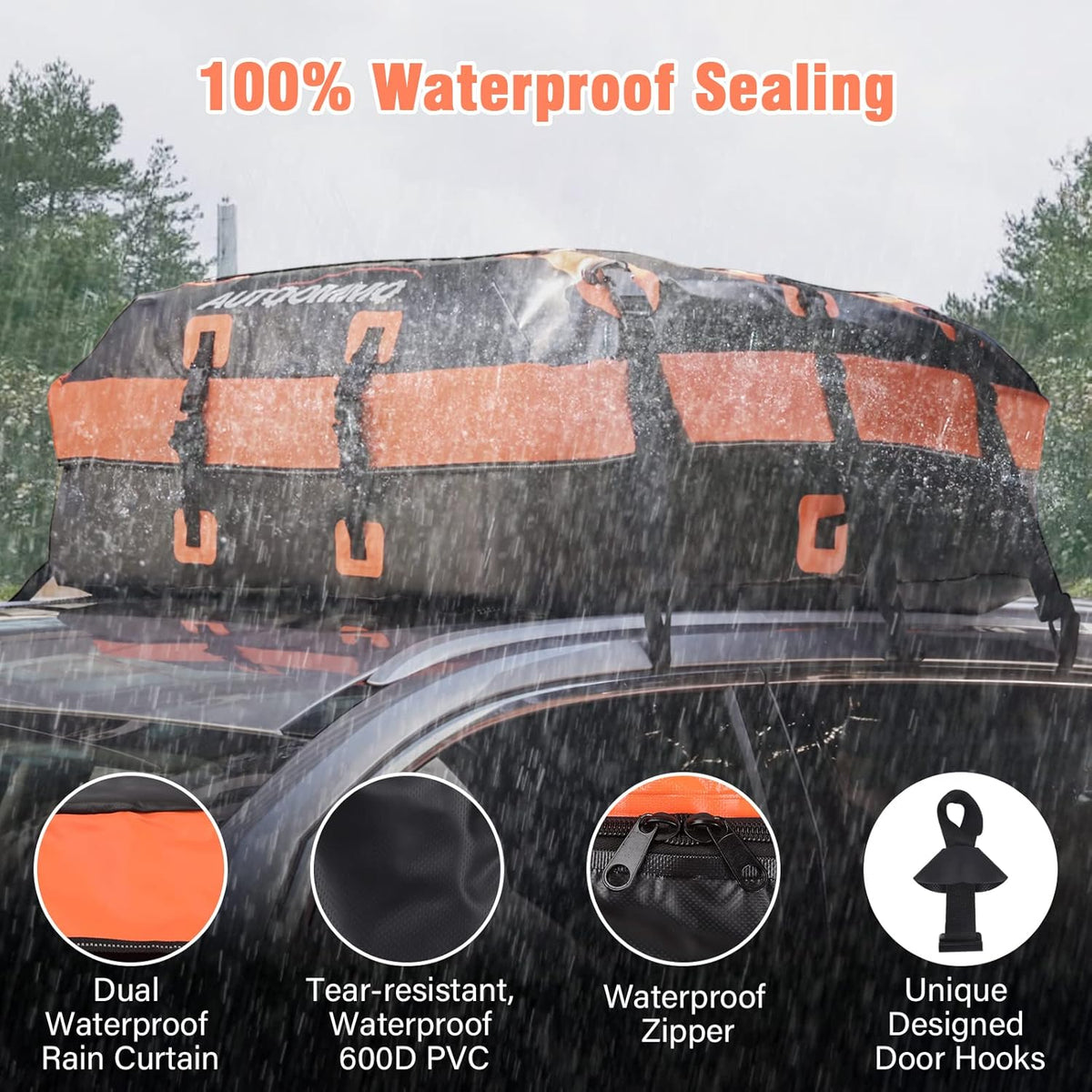 15 Cubic Feet Waterproof Rooftop Cargo Carrier Bag R2880
