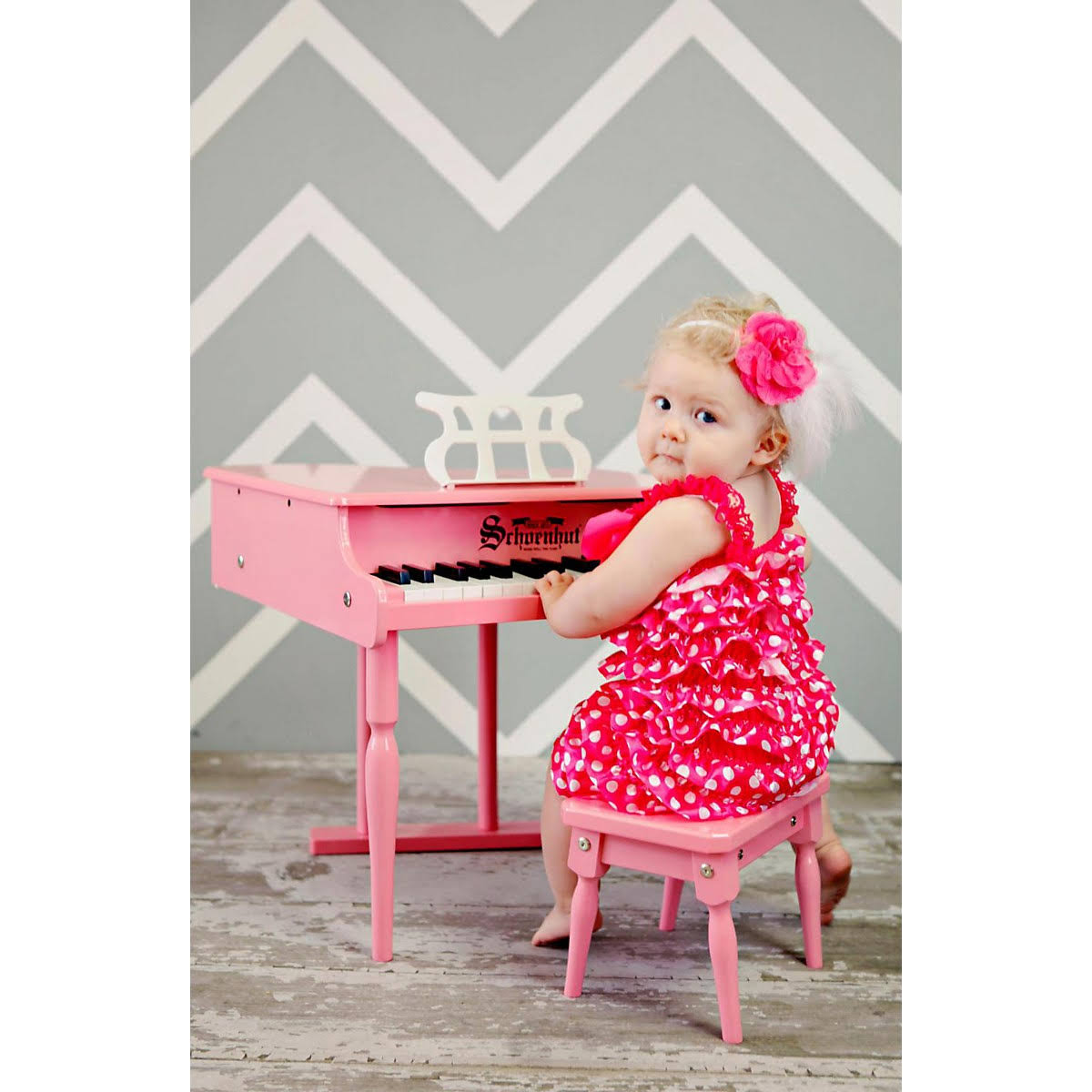 30 Key Pink Baby Grand Piano U5356