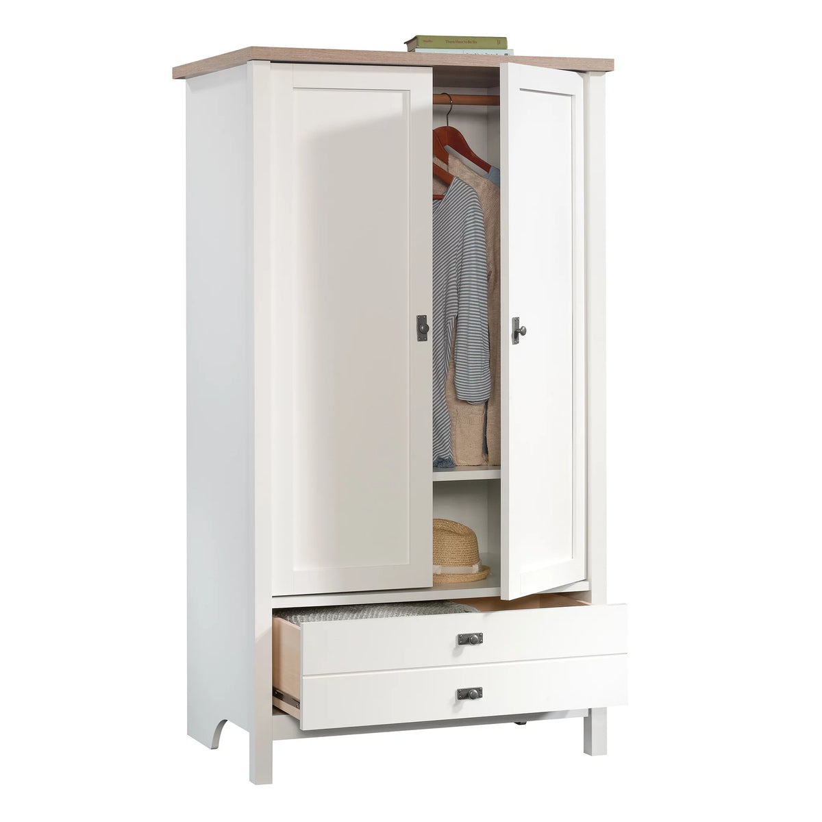 Soft White Armoire V254599