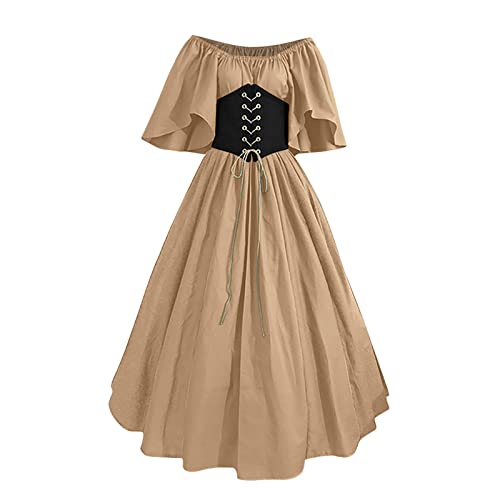 Color Block Off Shoulder Vintage Ball Gown Dress H804339