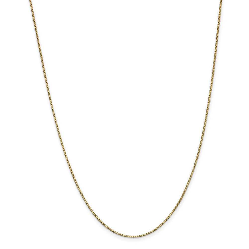 14kt Yellow Gold 1mm Box Chain 20 inch Lobster Clasp A137402