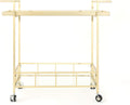 Iron and Glass Bar Cart B2415