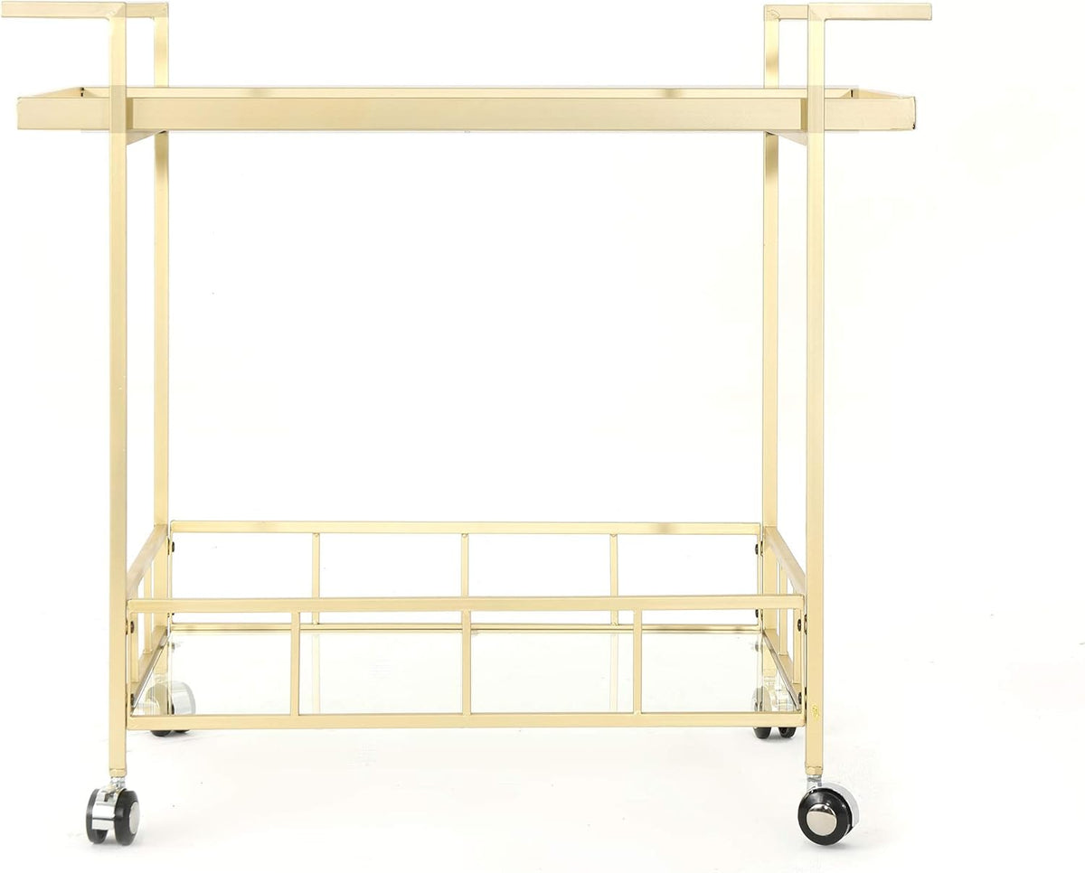 Iron and Glass Bar Cart B2415