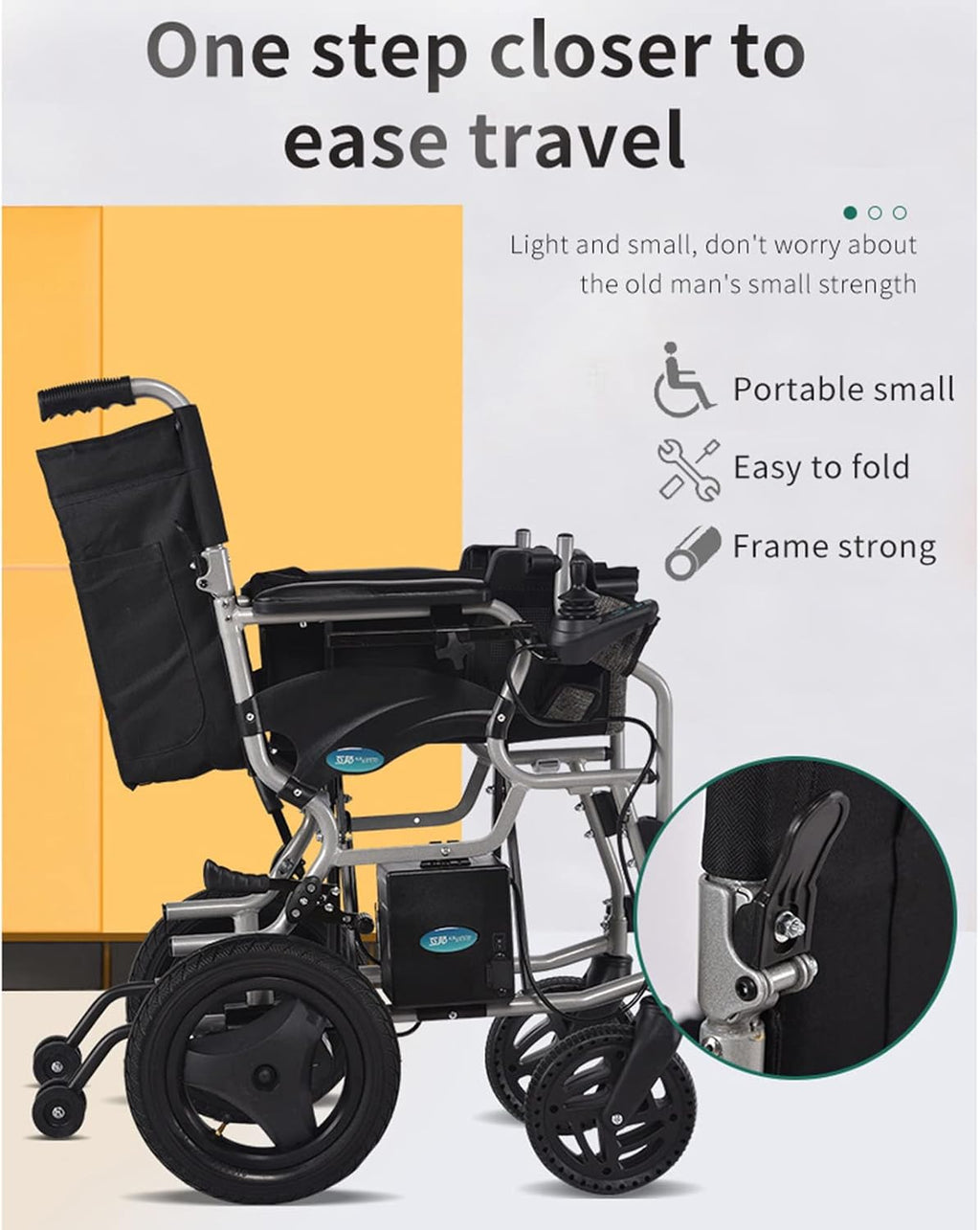 Lightweight Folding Electric Wheelchair Q404
