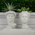 Gray 5 Inch Set of 2 Concrete Planter I6013