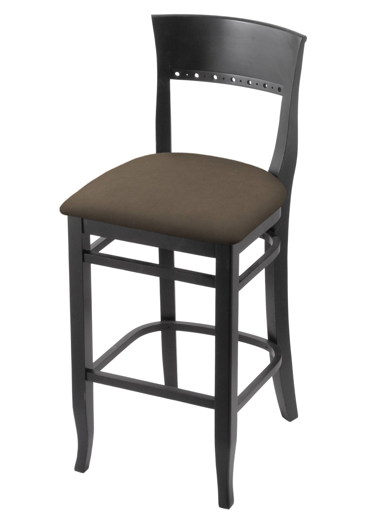 25x22 Bar Stool with Black Finish and Canter Earth Seat S910665