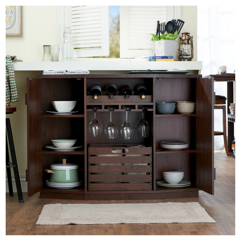 Vintage Walnut Dining Buffet with Removable Crate B2797