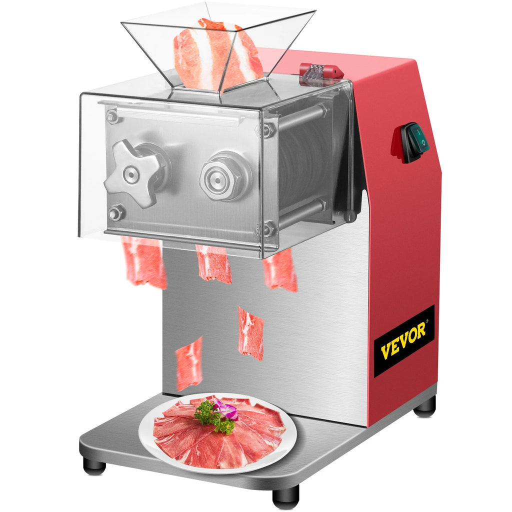 Red Electric Stainless Steel Meat Cutter with 3.5mm Blade O540
