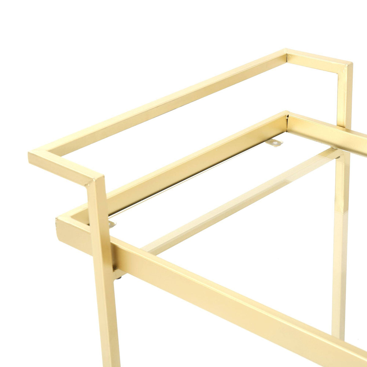 Gold and Clear Contemporary Indoor Bar Cart A481