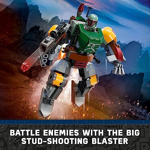 LEGO Star Wars Boba Fett Mech Buildable Action Figure with Shield, Stud Blaster and Jetpack B659151