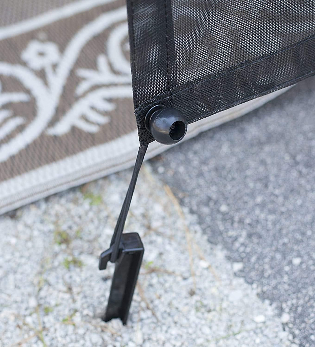 Black Mesh UV Blocker RV Awning Sun Shade Screen 15' x 9' G789289