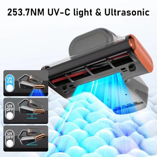 400W 15Kpa Suction Double-Cup Bed Vacuum Cleaner with UV & Ultrasonic J246