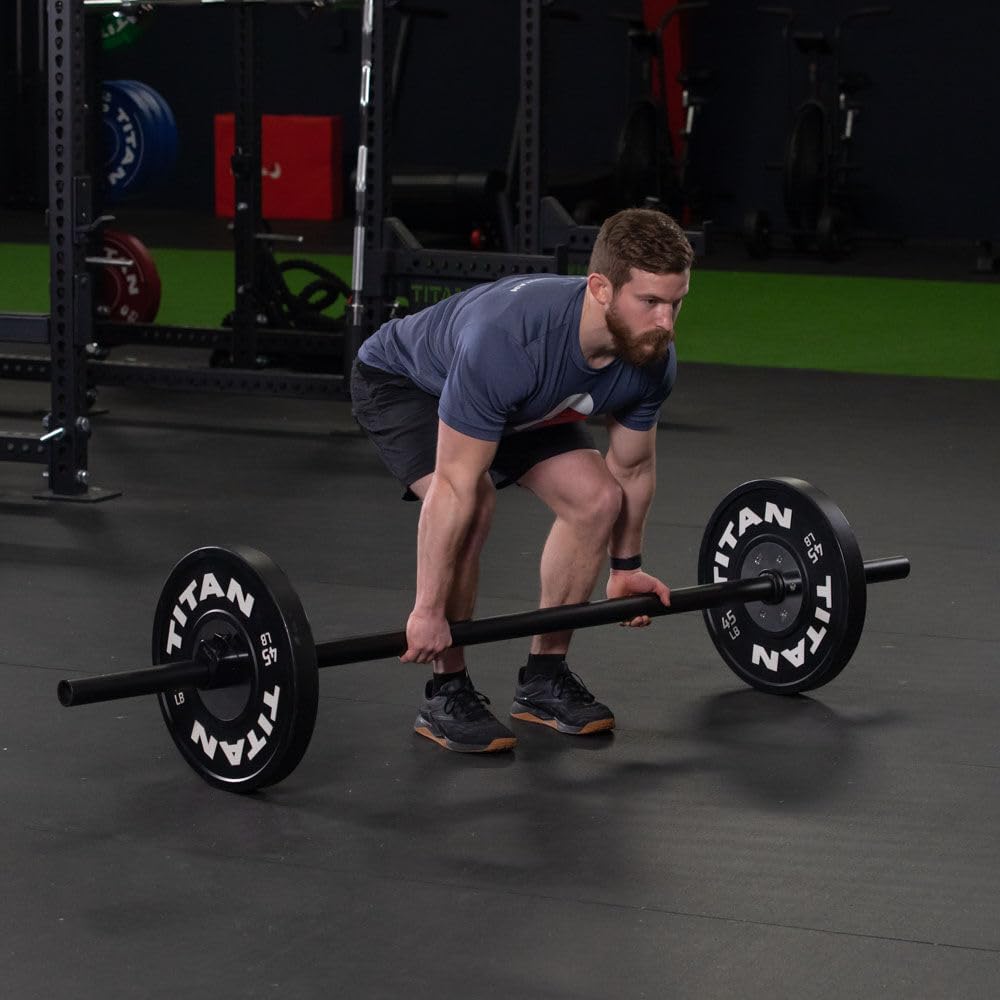 7 FT Fat Grip Olympic Barbell, Powder-Coated Steel S748