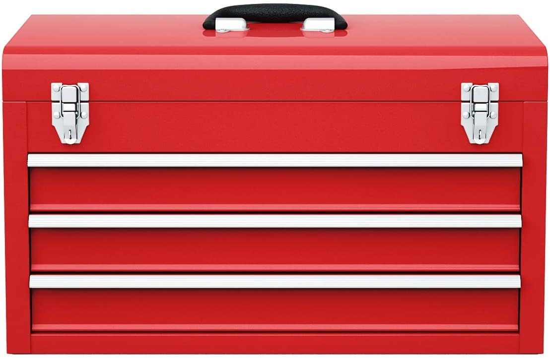 Red 20.5'' Steel Tool Box with 3 Drawers A348742