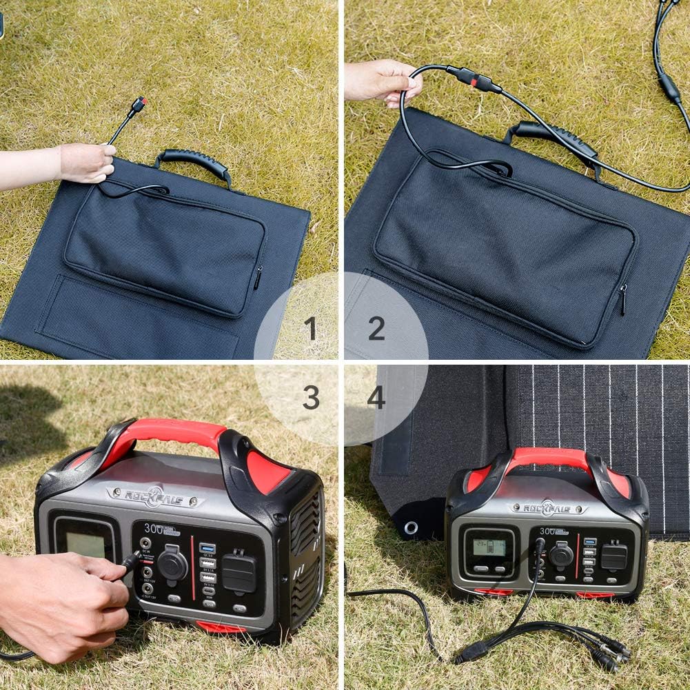 60w Portable Foldable Solar Panel with Kickstand USB-C QC 3.0 H285
