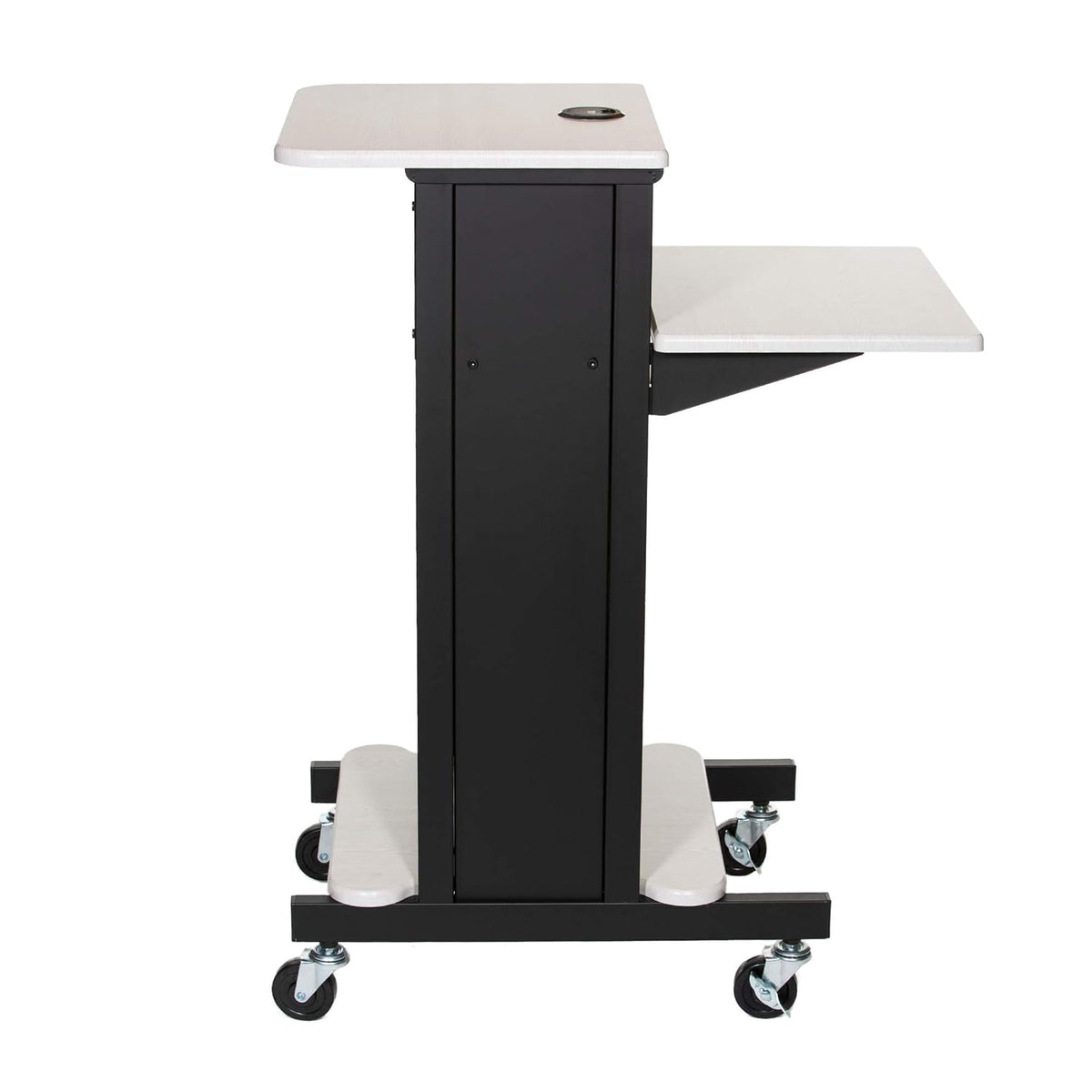 Presentation Cart and Stand, Steel Frame, Ivory Woodgrain M361