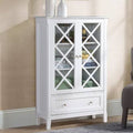 White 2 Door Accent Cabinet D354