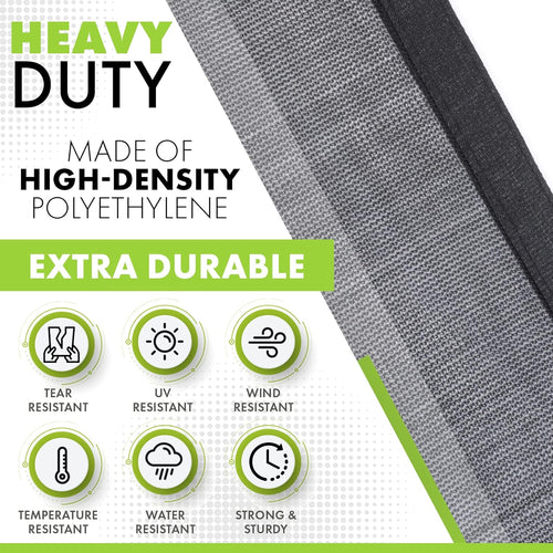12 FT X 16 FT Heavy Duty Black Knitted Mesh Tarp with Grommets W62191
