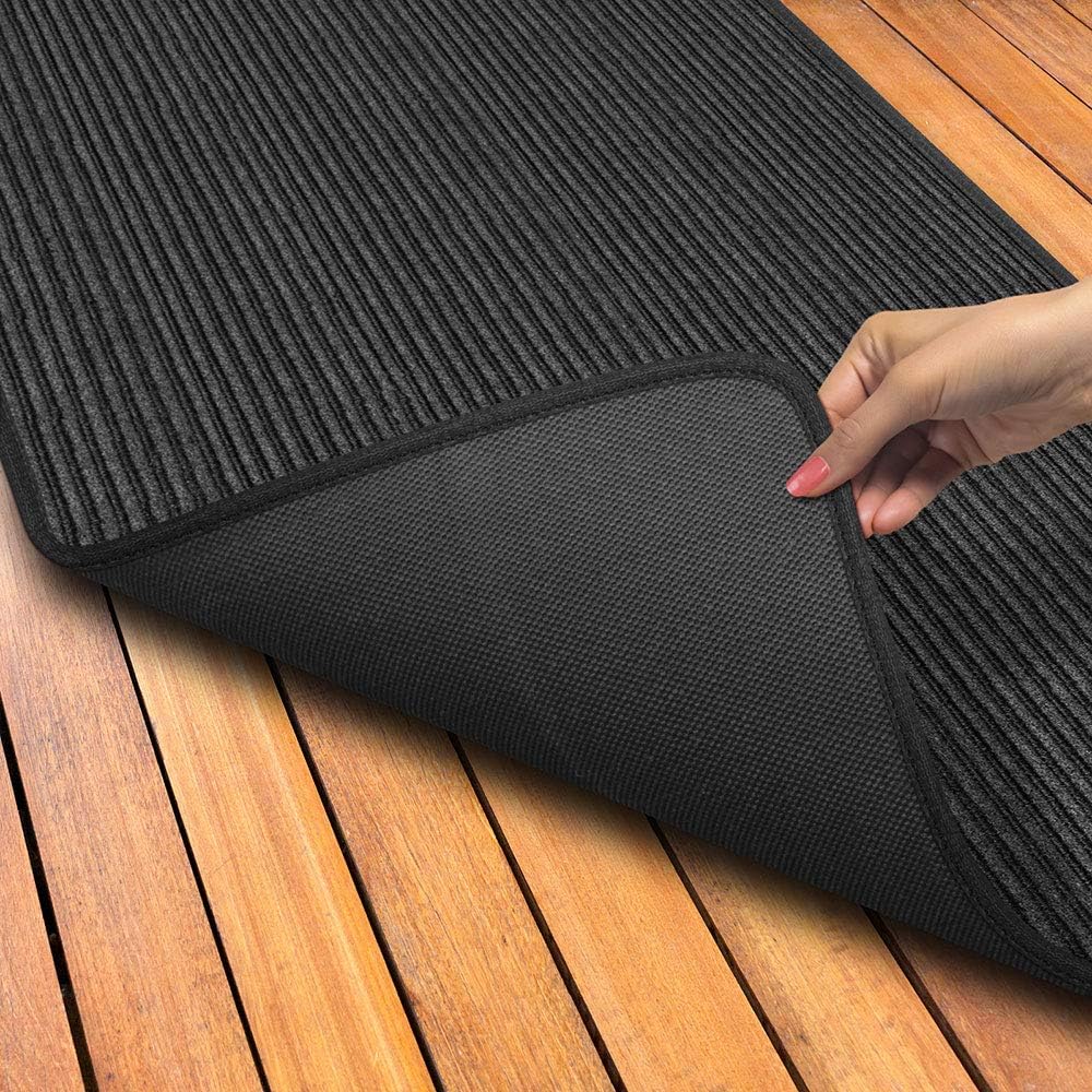 Indoor Outdoor Carpet Runner with Skid-Resistant Rubber Backing L549