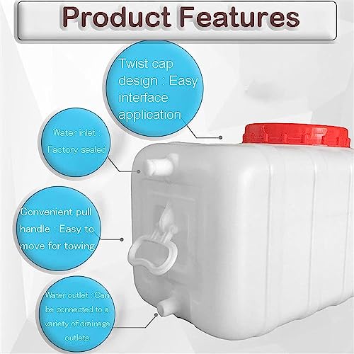 White Food-Grade Plastic Water Tank with Faucet 200L A8925
