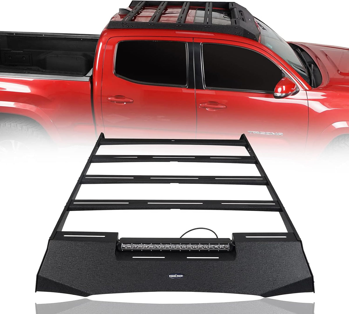 Roof Rack Basket Cargo Carrier with LED Light Bar I229