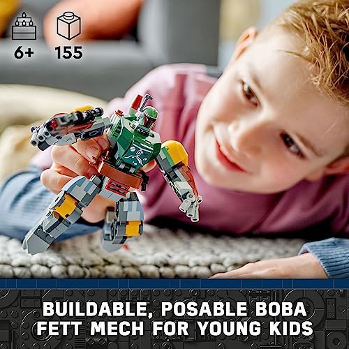 LEGO Star Wars Boba Fett Mech Buildable Action Figure with Shield, Stud Blaster and Jetpack B659151