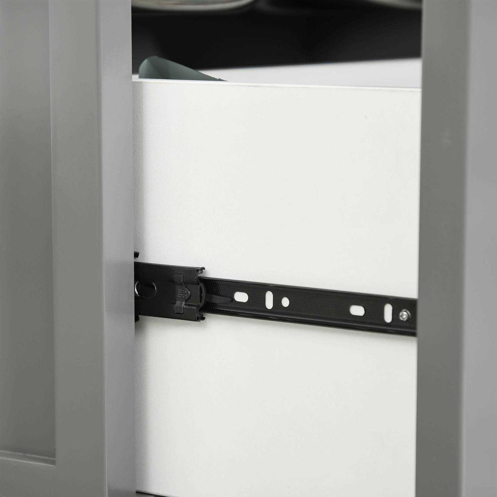 Large Elevated Dog Bowls with Storage Drawer A728