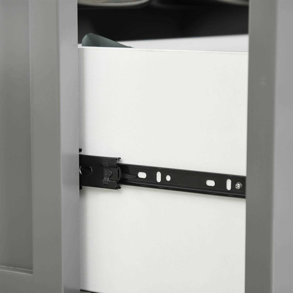 Large Elevated Dog Bowls with Storage Drawer A728