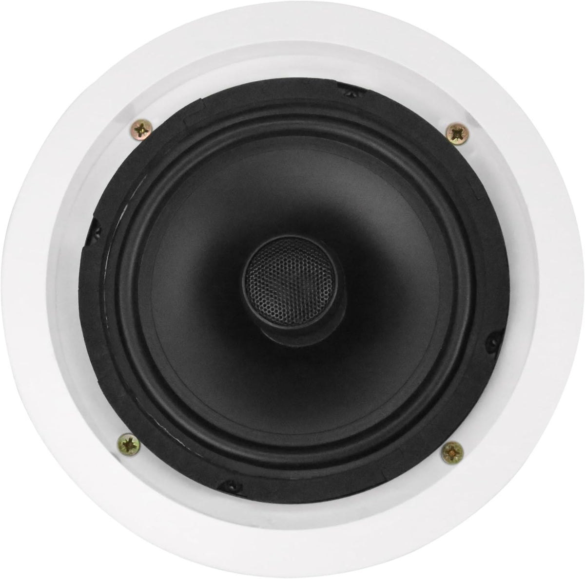 Dual 6-Inch in-Wall/in-Ceiling 2-Way Stereo Sound Speaker with 1" Silk Dome Tweeter and Crossover Network, Pack of 2 V294598