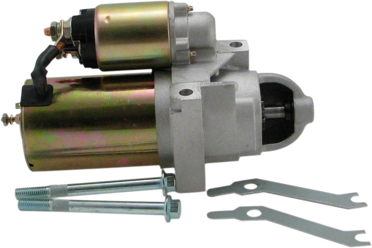 Mini Starter 1.7KW 3HP 168 Tooth Gear Reduction 10 lbs Includes Mounting Hardware Pack of 2 A1115