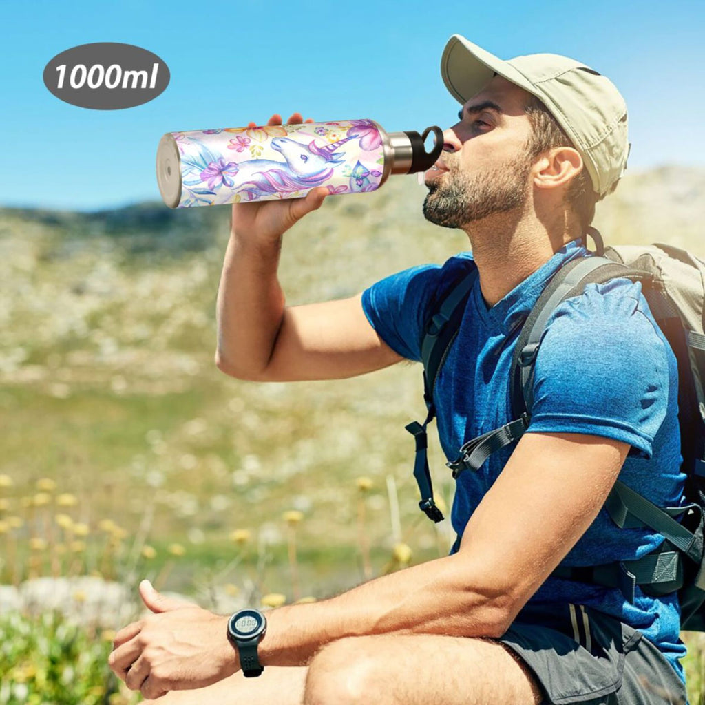Insulated Stainless Steel Water Bottle with Straw Lid, 20 oz A558243