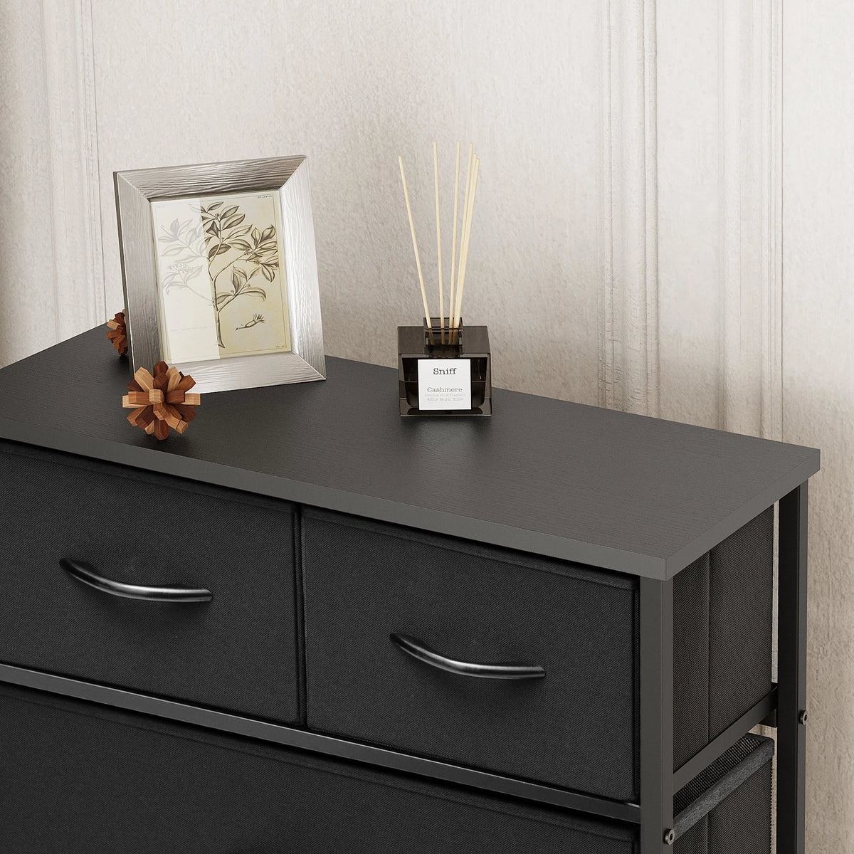 Black 7 Drawer Wood Dresser X757099
