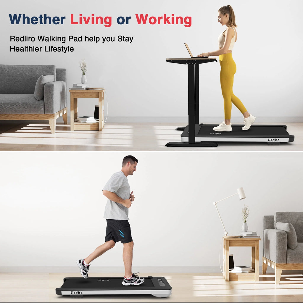 Under Desk Treadmill 2.25HP 300LBS Anti-Slip Compact S932908