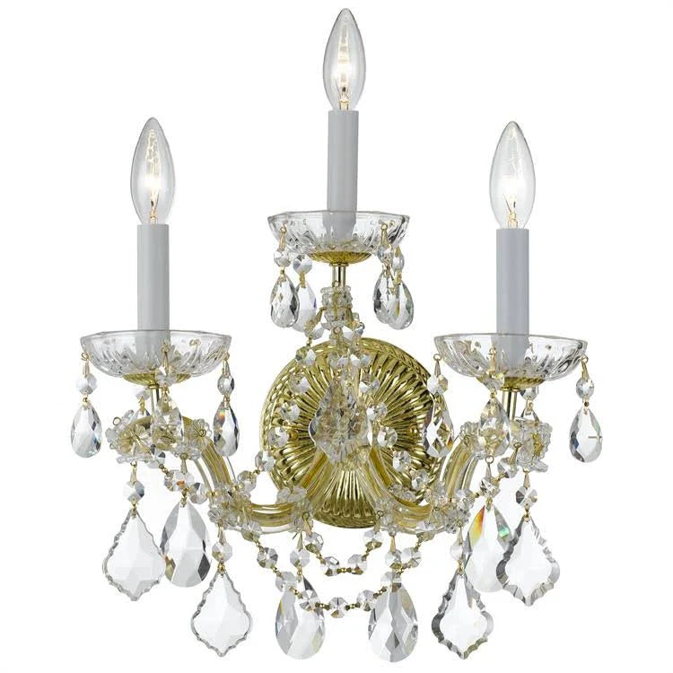3 Light Sconce, Gold B5802
