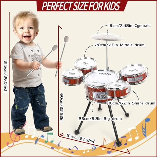 Kids Drum Set with Stool D6897