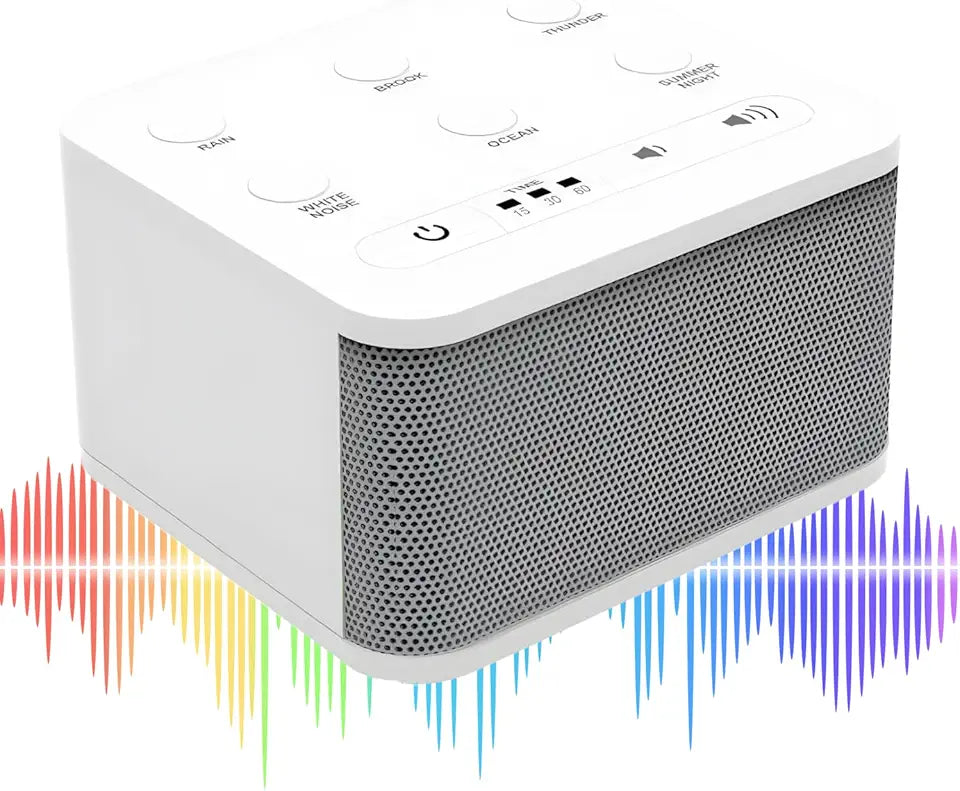 White Noise Sound Machine with Rain and Nature Sounds L7861