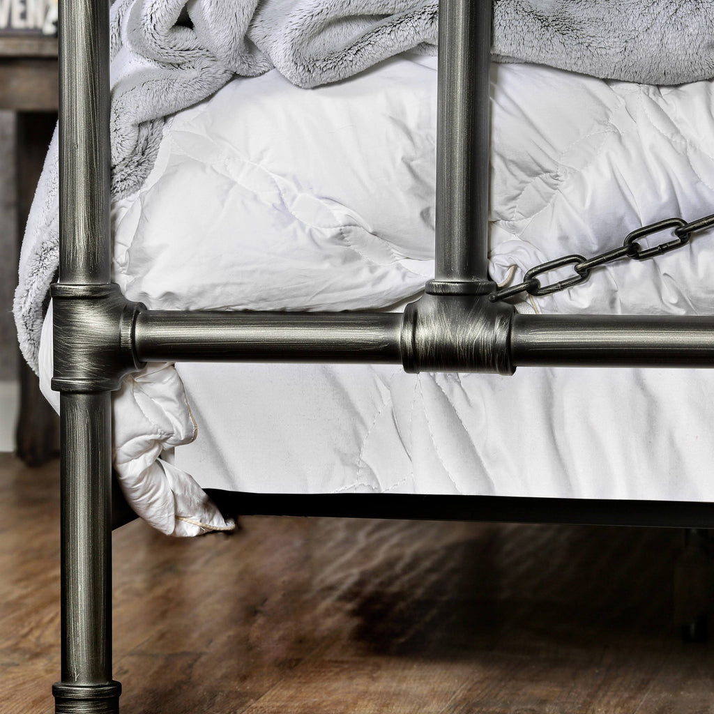 Industrial Brushed Silver Bed California King O188425