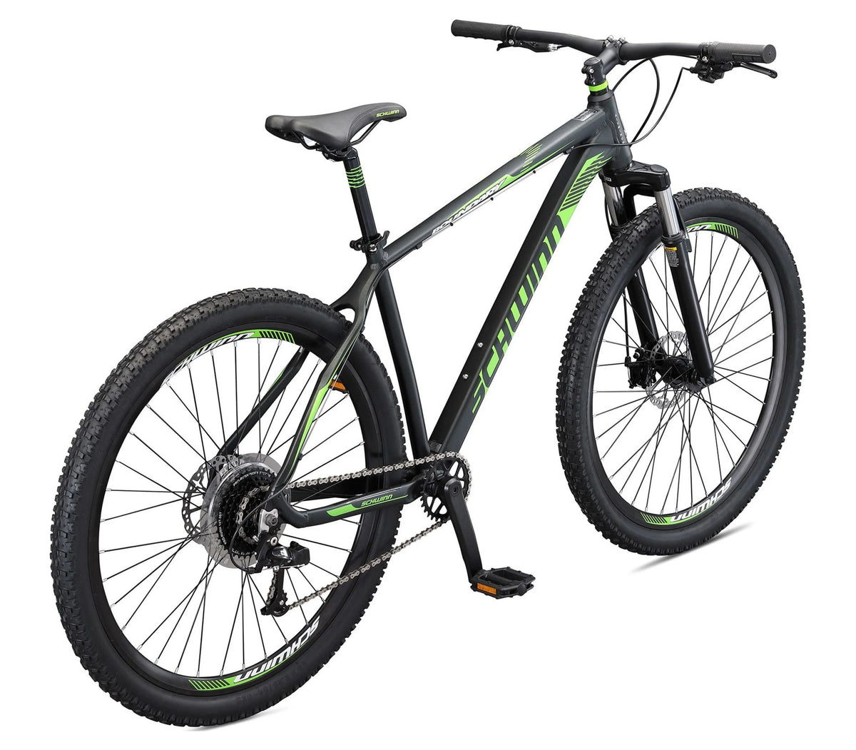 29-in. Mens Mountain Bike, Black and Green G3865
