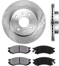 Premium 4 Lug Brake Disc Rotors and Metallic Brake Pads Pack of 2 E234424