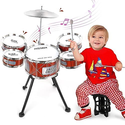 Kids Drum Set with Stool D6897