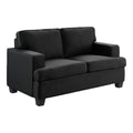 Black Textured Fabric Loveseat M76920