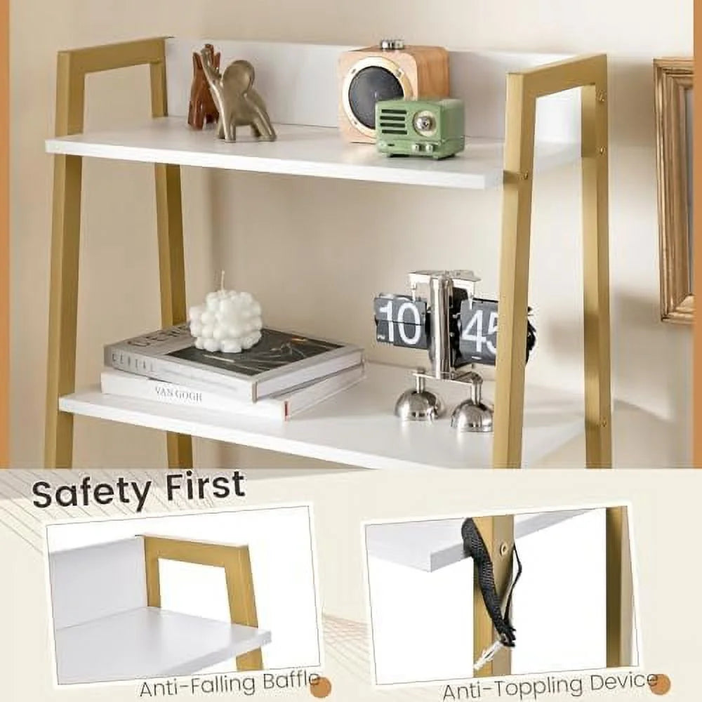 Black Brown Vanity Table Set with Flip Top Mirror and Cushioned Stool F486005