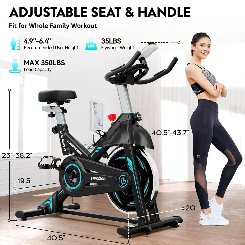 Indoor Cycling Bike Magnetic Stationary Exercise Bike 40lbs Flywheel S80445