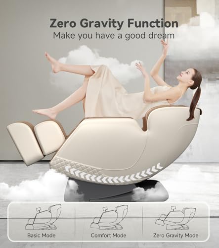 Brown Zero Gravity SL-Track Shiatsu Massage Chair Recliner J62312