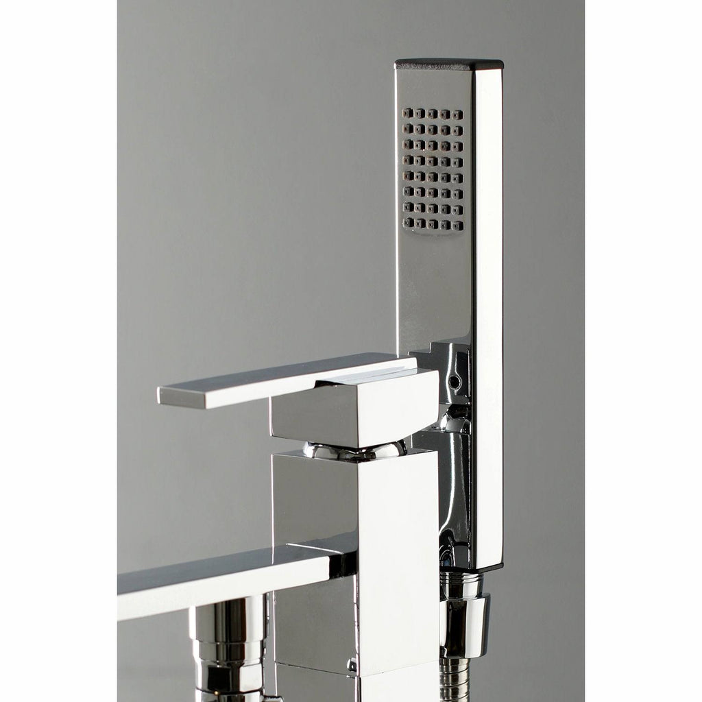Brushed Brass Freestanding Tub Faucet with Hand Shower P25852