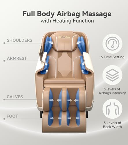 Brown Zero Gravity SL-Track Shiatsu Massage Chair Recliner J62312