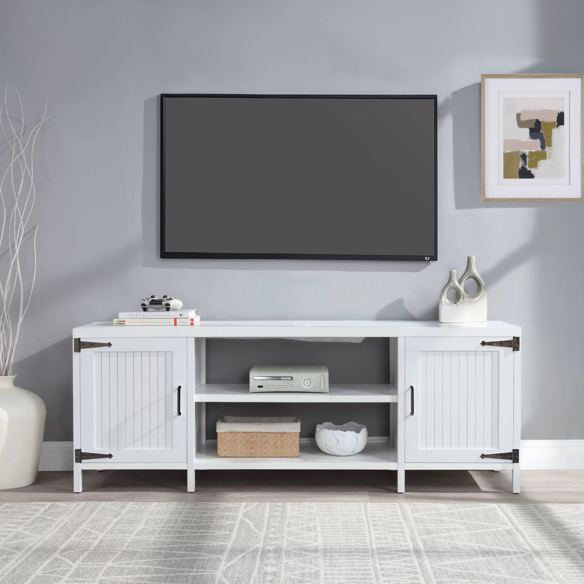 Rustic Weathered Oak TV Stand F2350