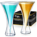 Clear Double Wall Insulated 8 oz Martini Glasses Set of 2 D548338