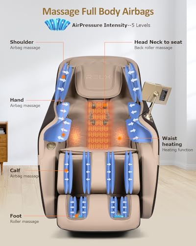 Beige Full Body Zero Gravity Shiatsu Massage Chair E50323