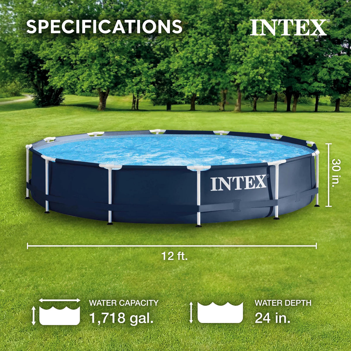 Metal Frame Above Ground Swimming Pool with Pump J960